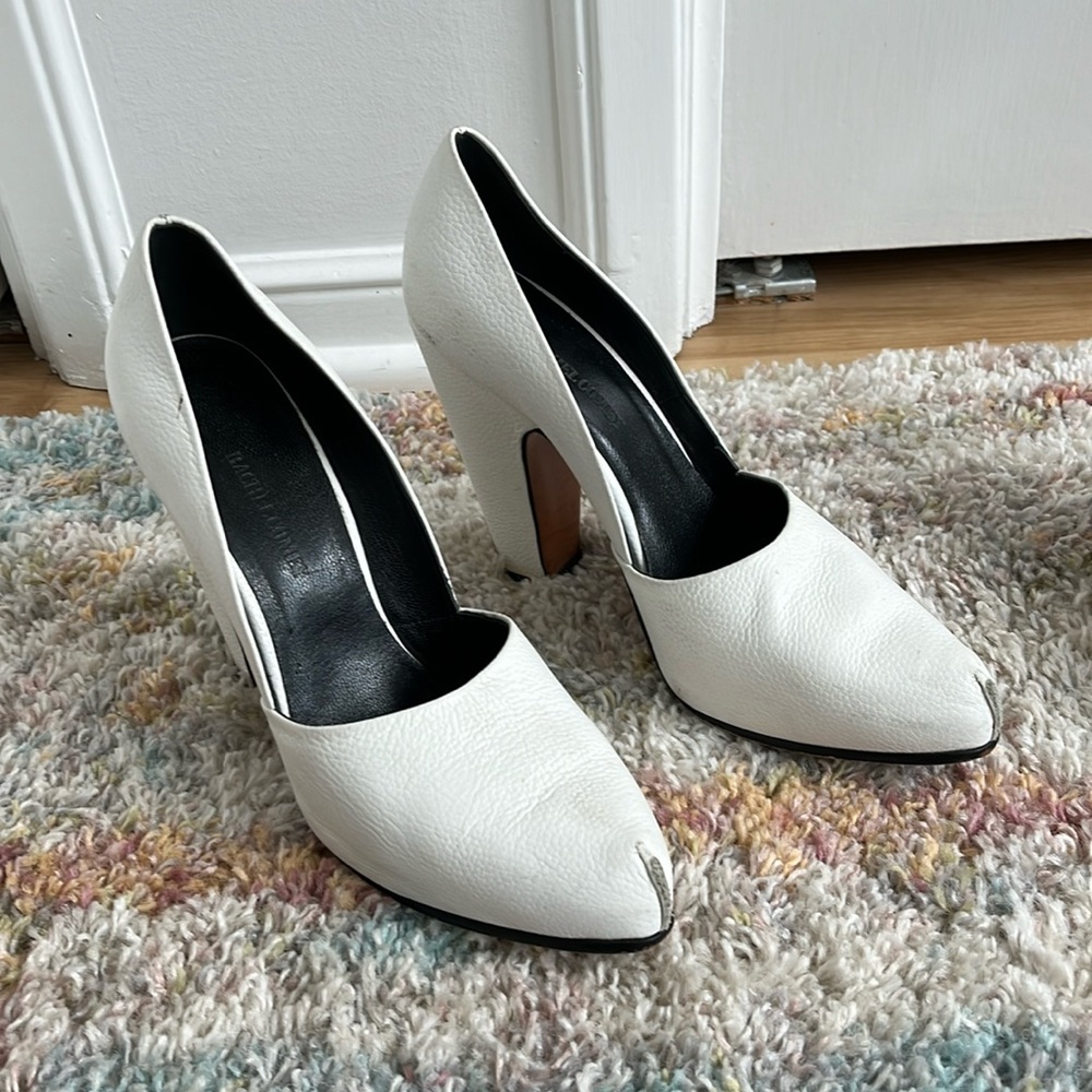 Rachel Comey, white leather heels, 8.5